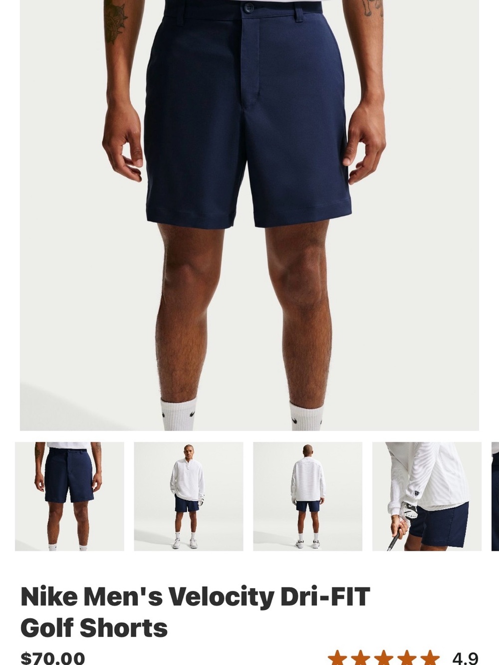 Nike Men's Velocity Dri-FIT Shorts - Navy